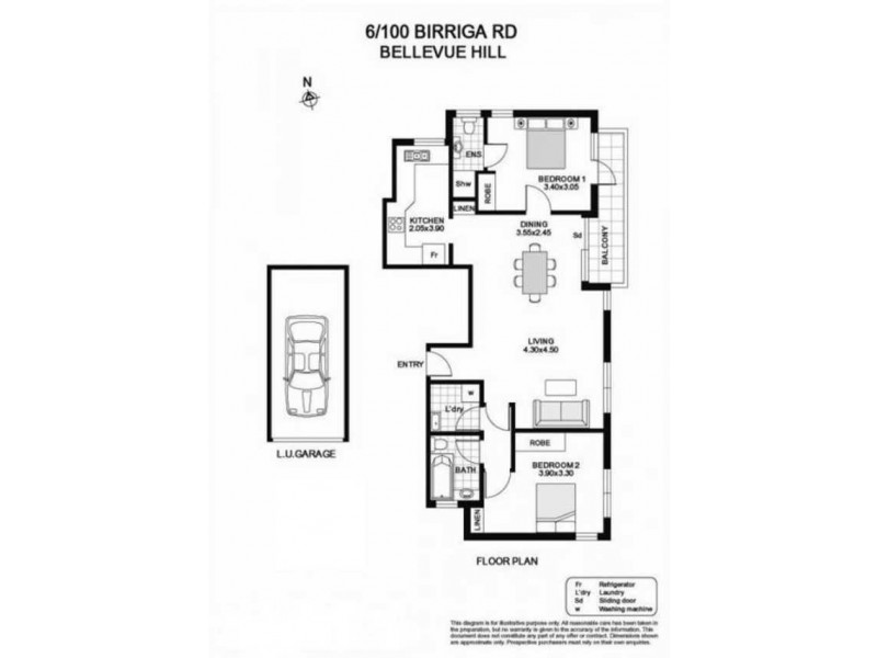 6/100 Birriga Road, Bellevue Hill NSW 2023 Floorplan