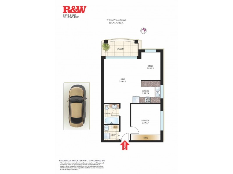 7/36A Prince Street, Randwick NSW 2031 Floorplan