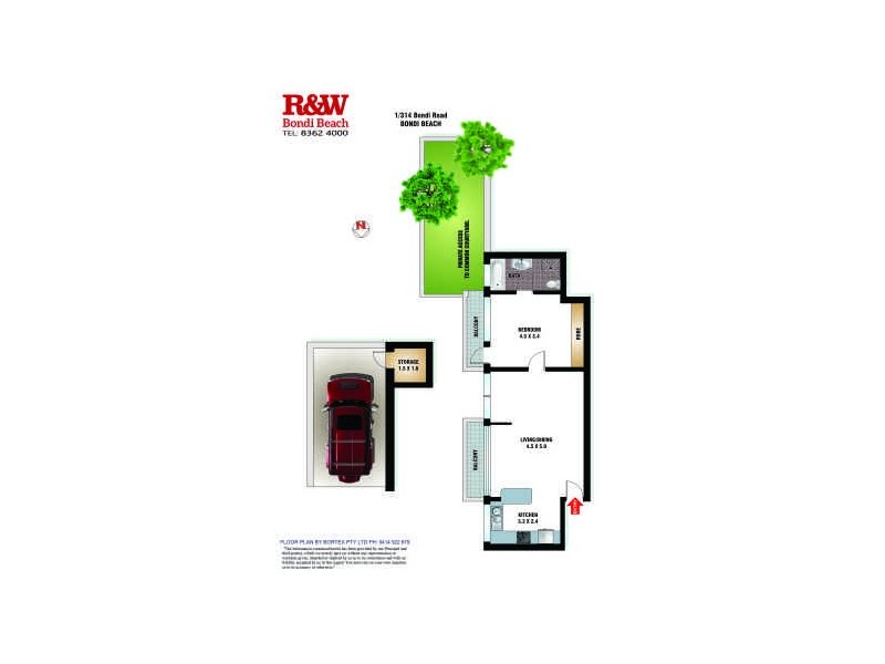 1/314 Bondi Road, Bondi Beach NSW 2026 Floorplan