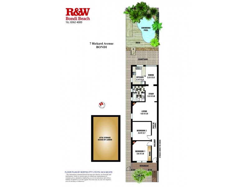 7 Rickard Avenue, Bondi Beach NSW 2026 Floorplan