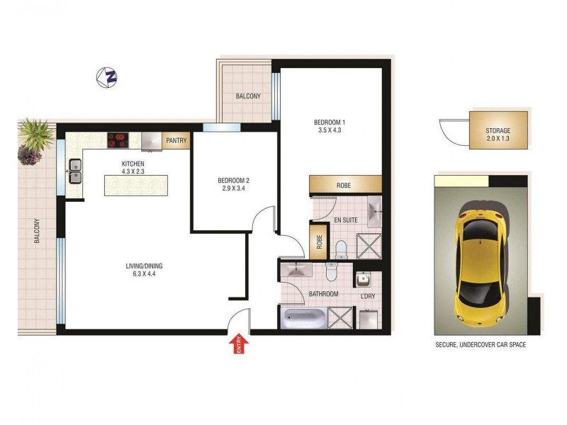 10/47-51 Chaleyer Street, Rose Bay NSW 2029 Floorplan