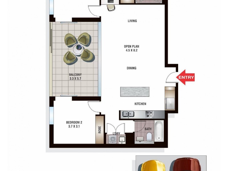 503/10 Jaques Avenue, Bondi Beach NSW 2026 Floorplan