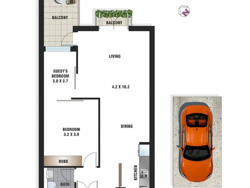 508/10 Jaques Avenue, Bondi Beach NSW 2026 Floorplan