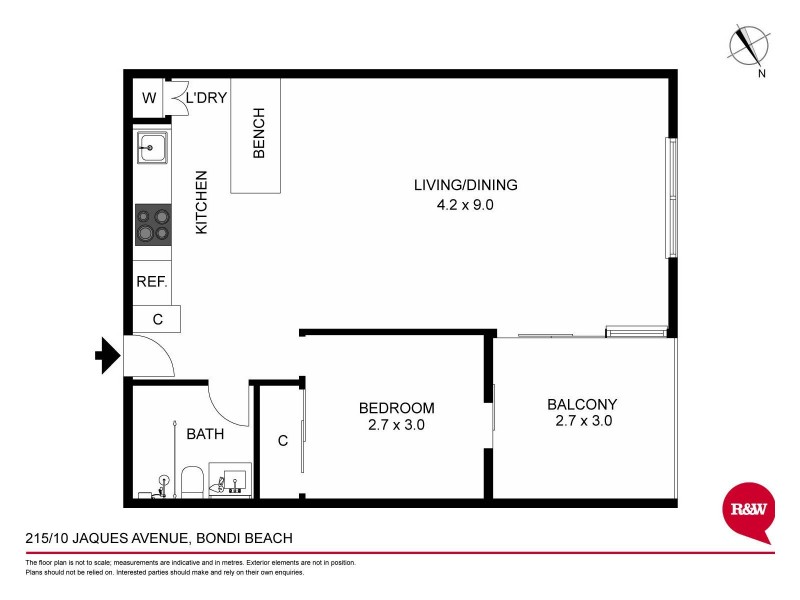 215/10 Jaques Avenue, Bondi Beach NSW 2026 Floorplan