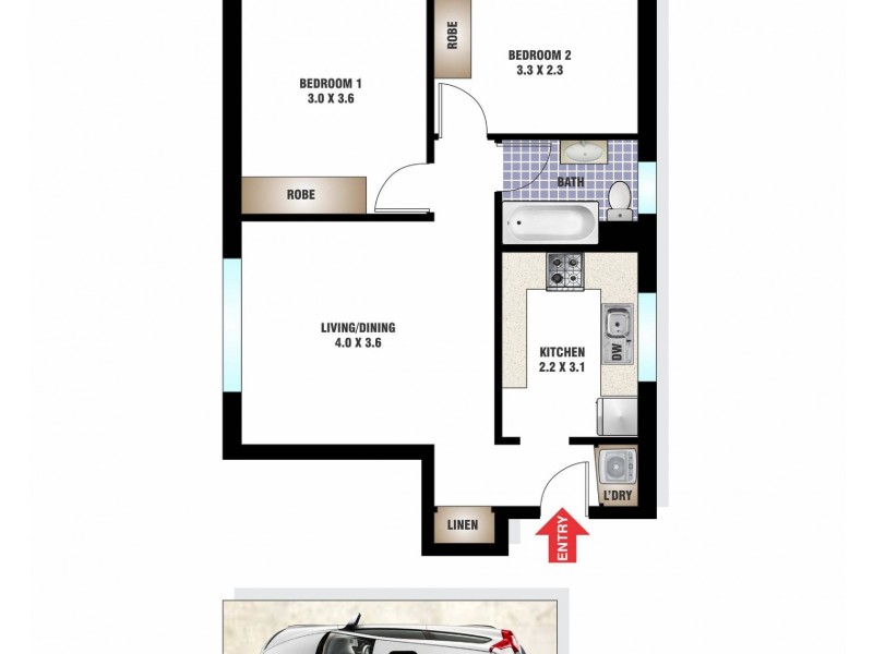 3/9A Bennett Street, Bondi NSW 2026 Floorplan
