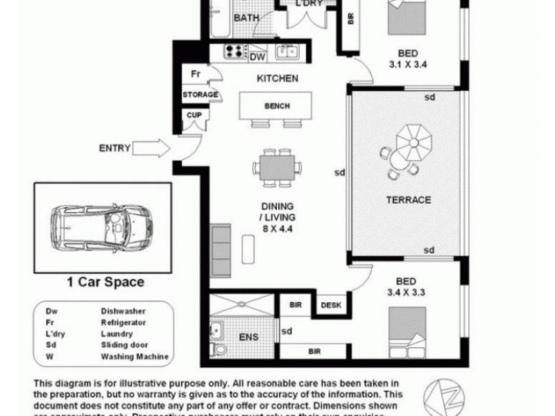 303/10 Jaques Avenue, Bondi Beach NSW 2026 Floorplan