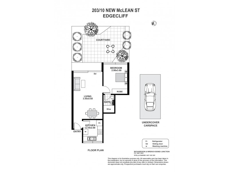 203/10 New Mclean Street, Edgecliff NSW 2027 Floorplan