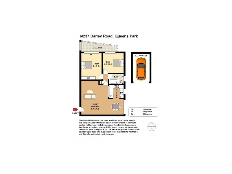 6/237 Darley Road, Queens Park NSW 2022 Floorplan