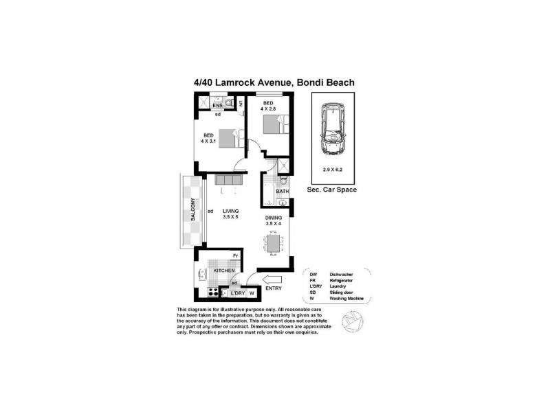 4/40 Lamrock Avenue, Bondi Beach NSW 2026 Floorplan