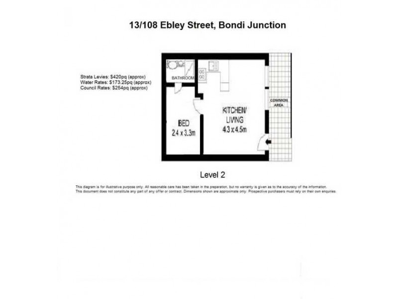 13/108 Ebley Street, Bondi Junction NSW 2022 Floorplan