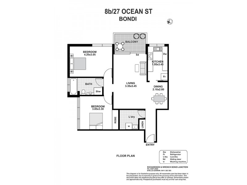 8B/27 Ocean Street, Bondi NSW 2026 Floorplan