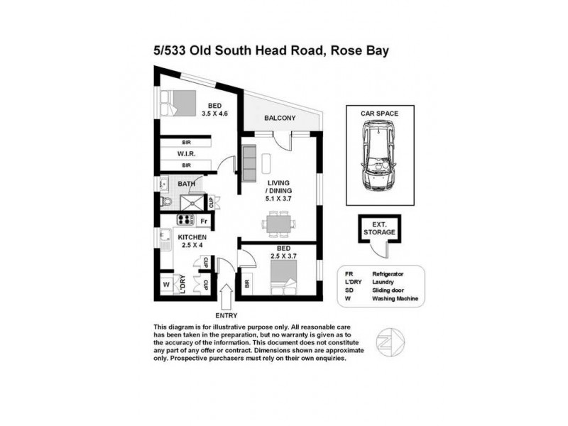 5/533 Old South Head Road, Rose Bay NSW 2029 Floorplan