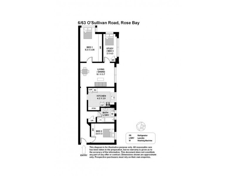 6/63 O’sullivan Road, Rose Bay NSW 2029 Floorplan