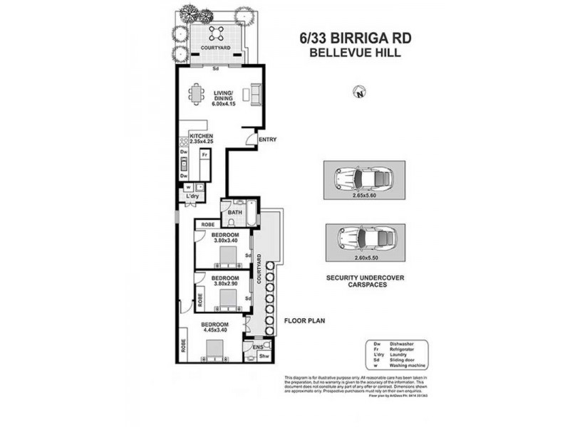 6/33 Birriga Road, Bellevue Hill NSW 2023 Floorplan