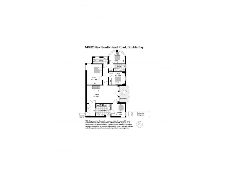 14/282 New South Head Road, Double Bay NSW 2028 Floorplan