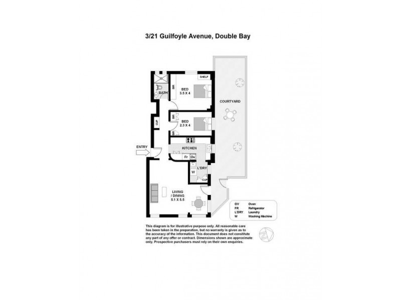 3/21 Guilfoyle Avenue, Double Bay NSW 2028 Floorplan