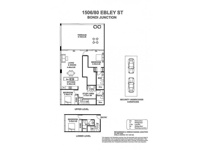 1506/ 80 Ebley Street, Bondi Junction NSW 2022 Floorplan