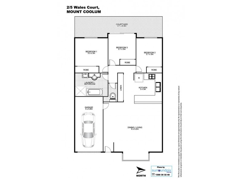 2/5 Wales Court, Mount Coolum QLD 4573 Floorplan