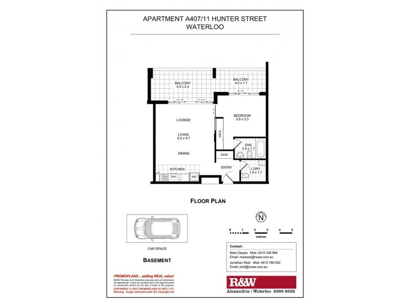 A407/11 Hunter Street, Waterloo NSW 2017 Floorplan