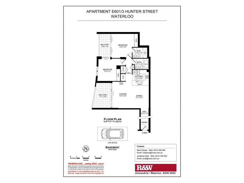 E601/3 Hunter Street, Waterloo NSW 2017 Floorplan