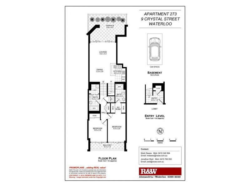 273/9 Crystal Street, Waterloo NSW 2017 Floorplan