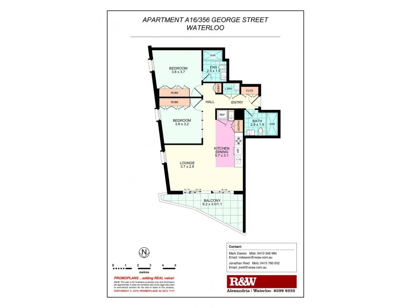A16/356 George Street, Waterloo NSW 2017 Floorplan