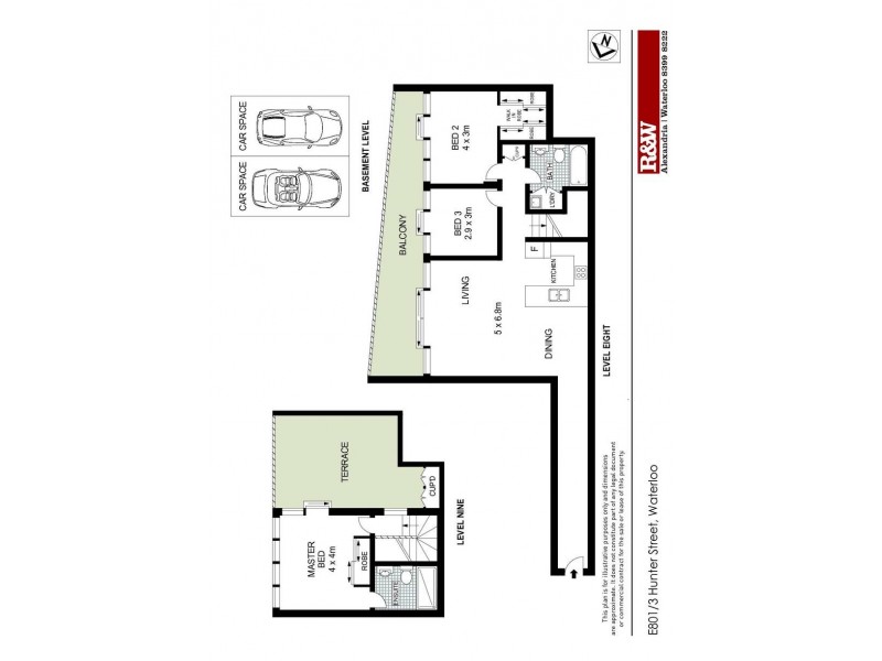E801/3 Hunter Street, Waterloo NSW 2017 Floorplan
