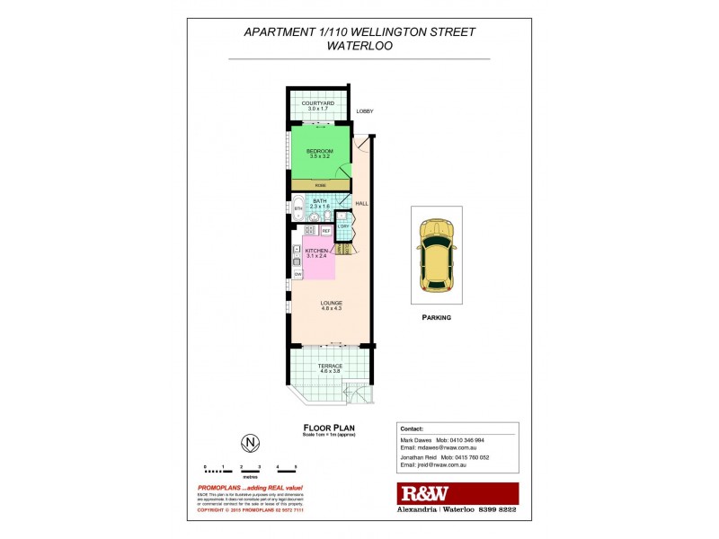 1/110 Wellington Street, Waterloo NSW 2017 Floorplan