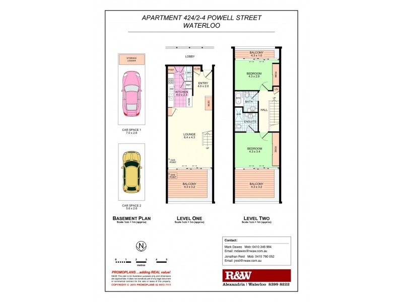424/2-4 Powell Street, Waterloo NSW 2017 Floorplan