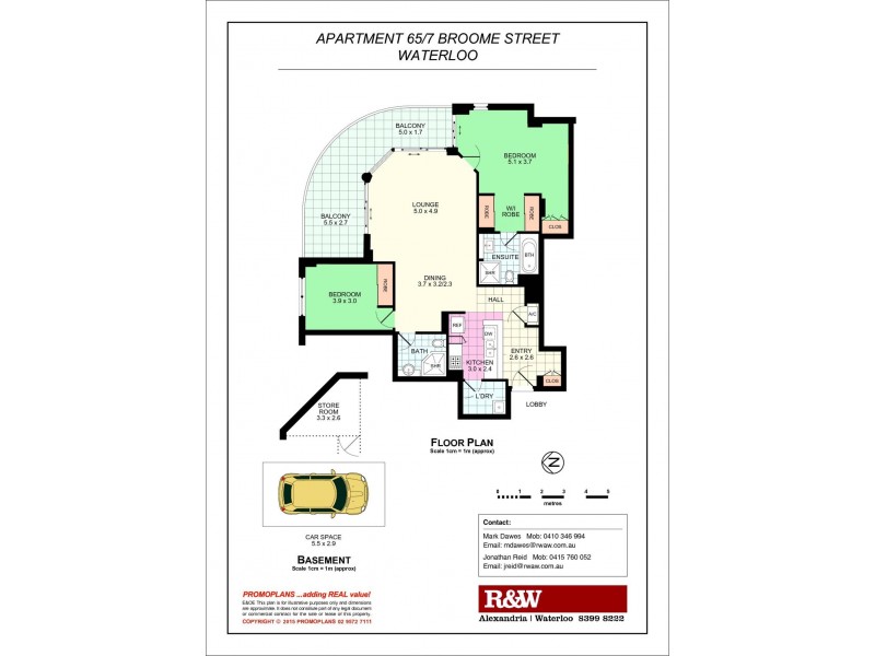 65/7 Broome Street, Waterloo NSW 2017 Floorplan