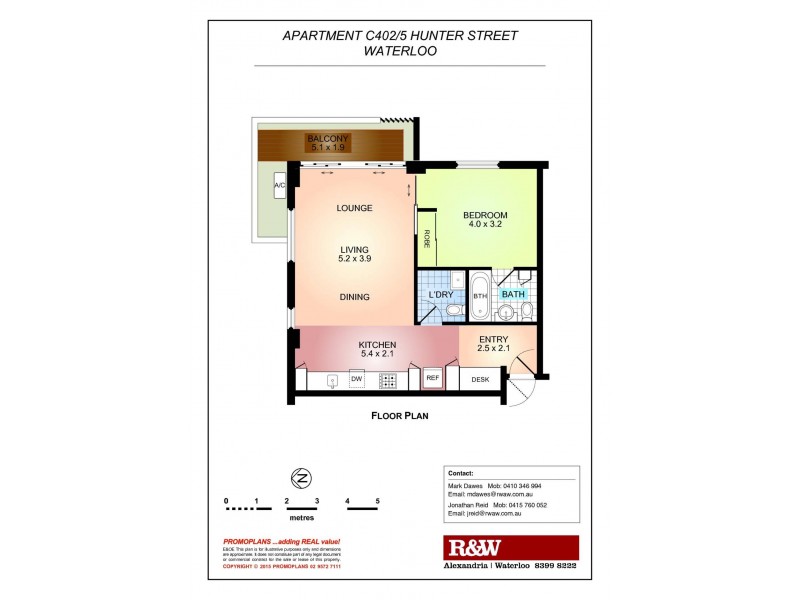 C402/5 Hunter Street, Waterloo NSW 2017 Floorplan