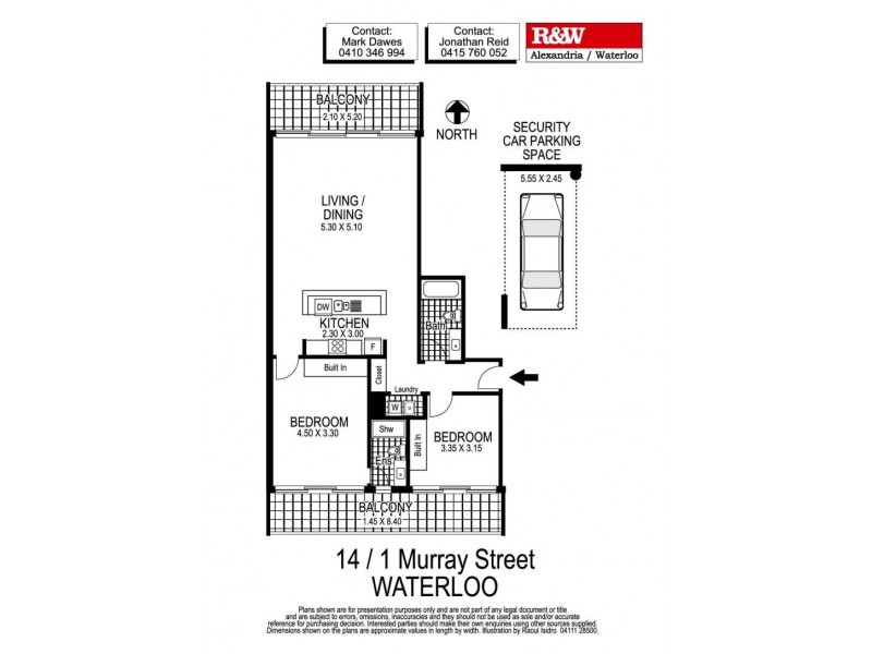 14/1 Murray Street, Waterloo NSW 2017 Floorplan