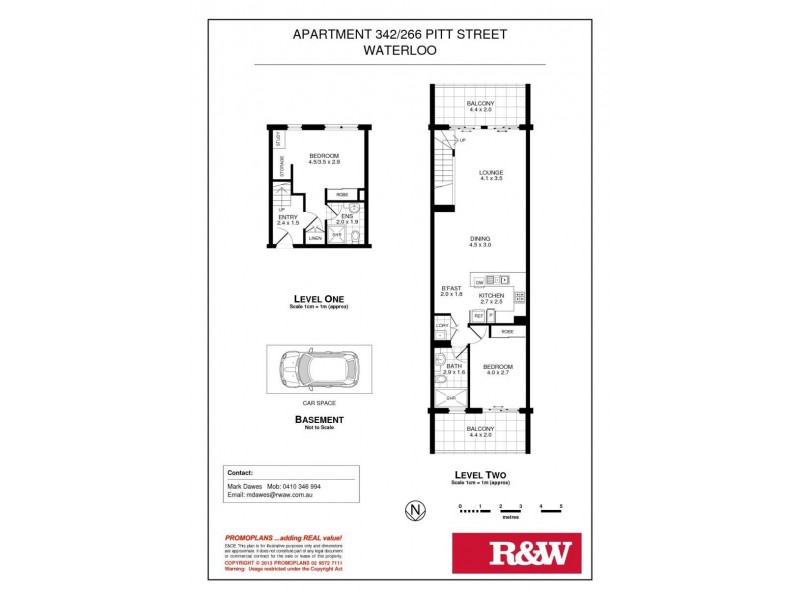 342/266 Pitt Street, Waterloo NSW 2017 Floorplan