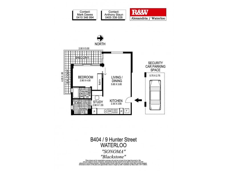 B404/9 Hunter Street, Waterloo NSW 2017 Floorplan