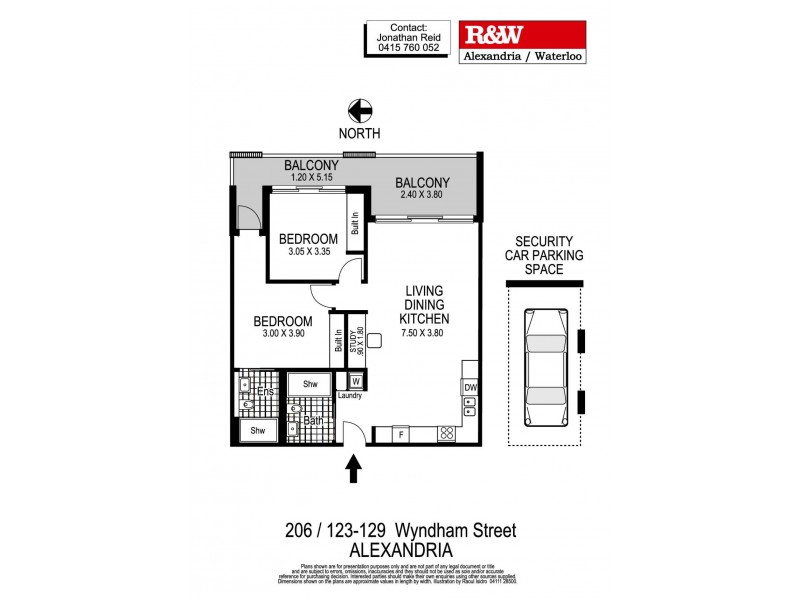 206/123-129 Wyndham Street, Alexandria NSW 2015 Floorplan