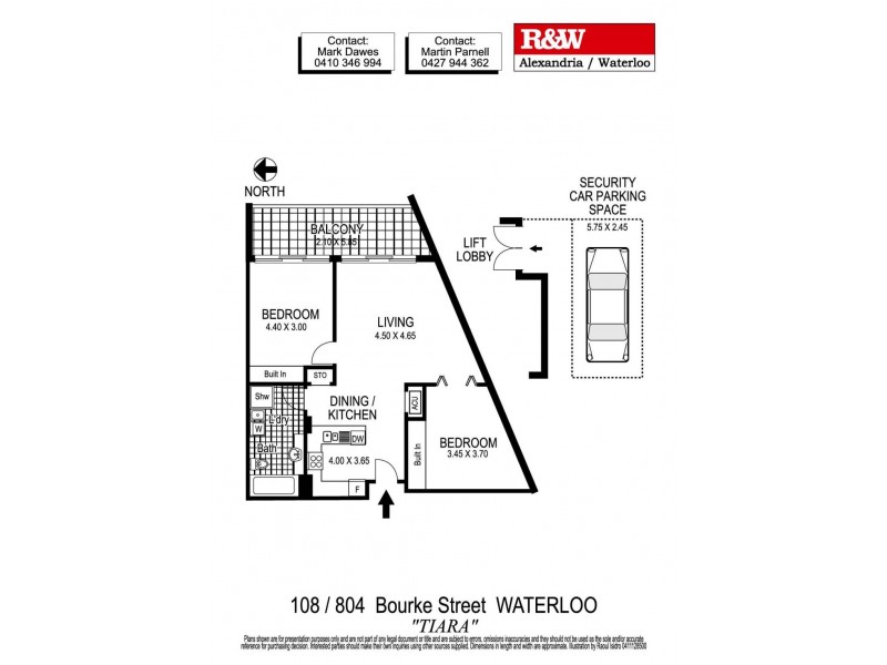 108/804 Bourke Street, Waterloo NSW 2017 Floorplan