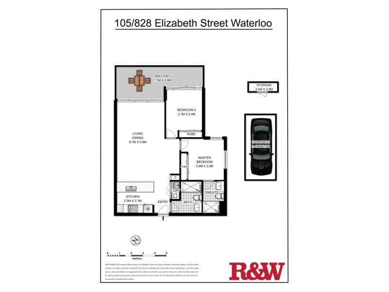 105/828 Elizabeth Street, Waterloo NSW 2017 Floorplan