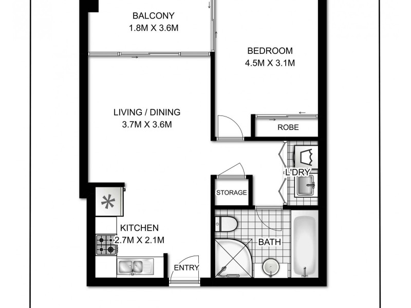 358/8 Lachlan Street, Waterloo NSW 2017 Floorplan