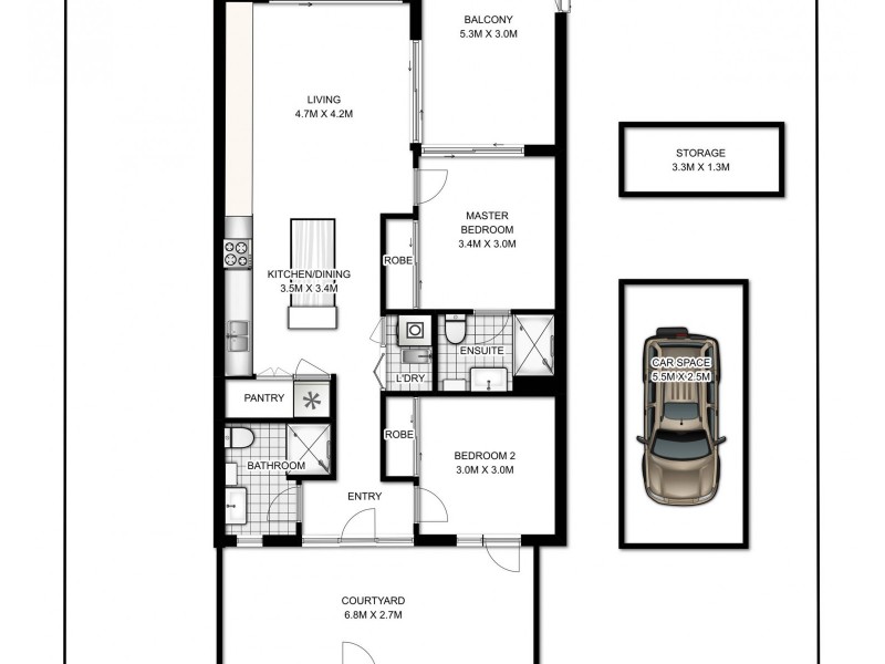 B111/810-822 Elizabeth Street, Waterloo NSW 2017 Floorplan