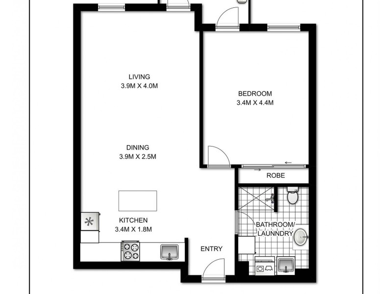 46/52-54 McEvoy Street, Waterloo NSW 2017 Floorplan