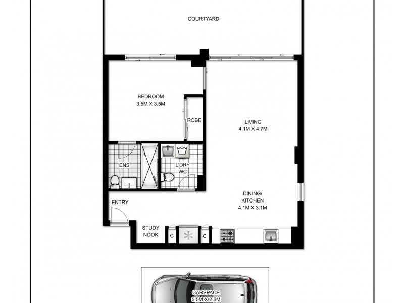 C201/5 Hunter Street, Waterloo NSW 2017 Floorplan