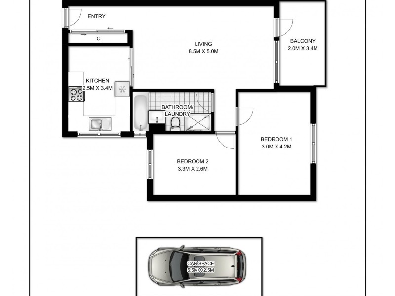 2/5 Longworth Avenue, Eastlakes NSW 2018 Floorplan