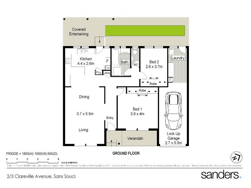 2/3 Clareville Avenue, Sans Souci NSW 2219 Floorplan
