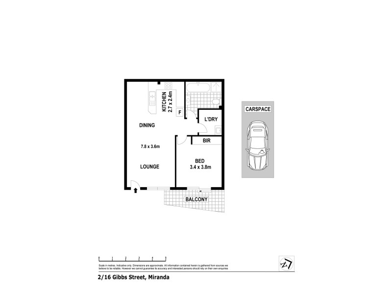 2/16 Gibbs Street, Miranda NSW 2228 Floorplan