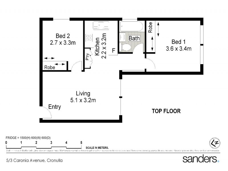 5/3 Caronia Avenue, Cronulla NSW 2230 Floorplan