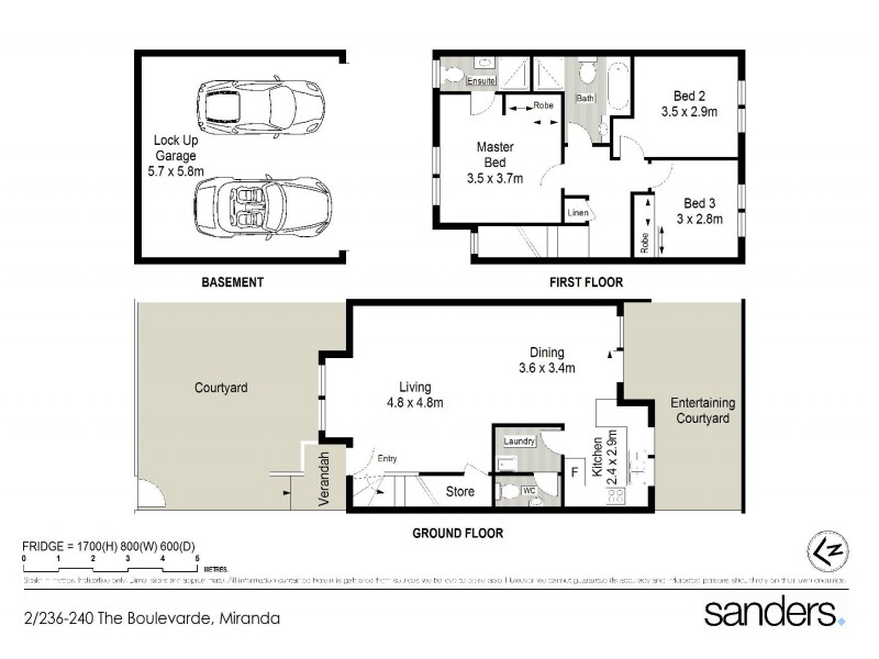 2/236-240 The Boulevarde, Miranda NSW 2228 Floorplan