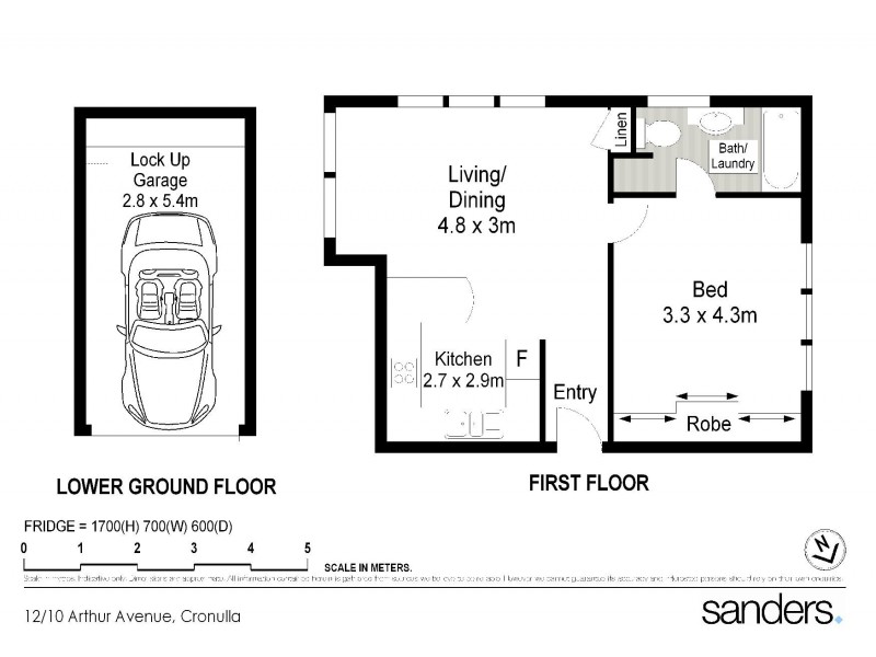 12/10 Arthur Avenue, Cronulla NSW 2230 Floorplan