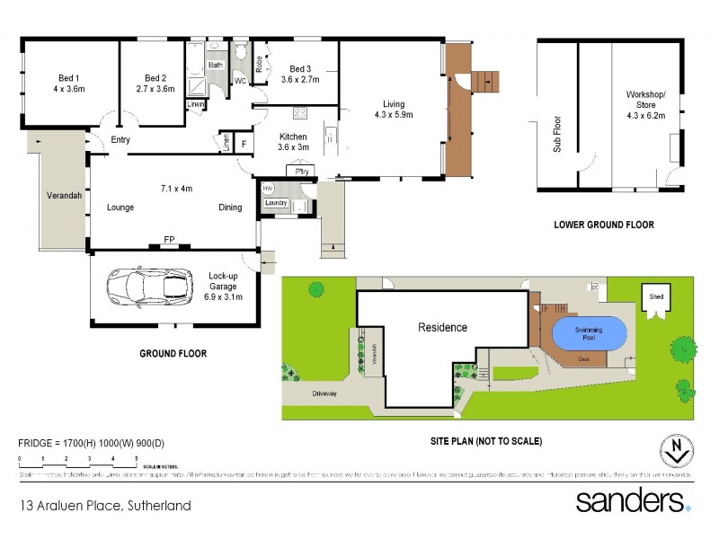 13 Araluen Place, Sutherland NSW 2232 Floorplan