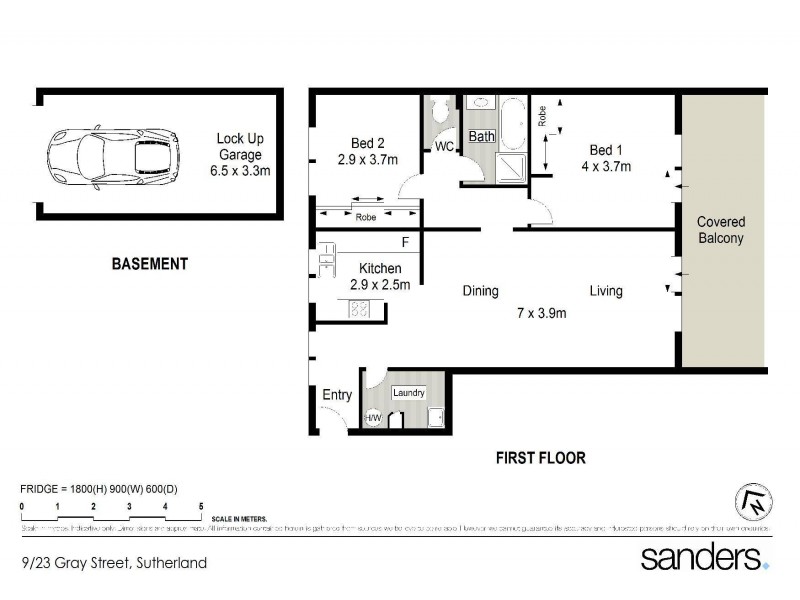 9/23 Gray Street, Sutherland NSW 2232 Floorplan
