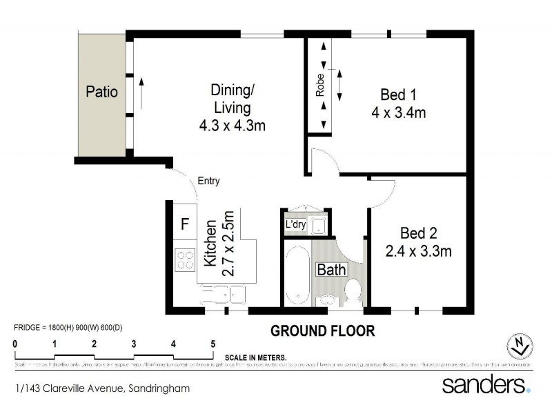 1/143 Clareville Avenue, Sandringham NSW 2219 Floorplan
